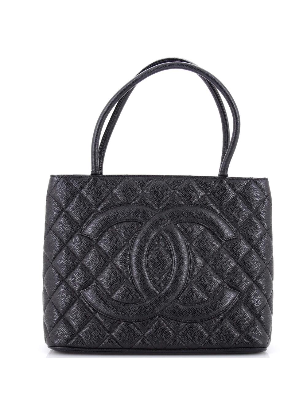 Chanel Medallion Tote Quilted Caviar #366557C24B